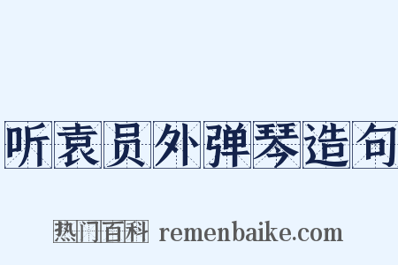 听袁员外弹琴造句是什么意思的图片